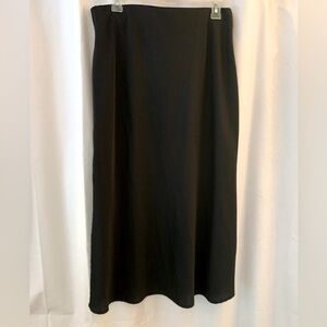 A New Day Black Full Length Polyester Skirt w/Wide Elastic Band Waist; Size M